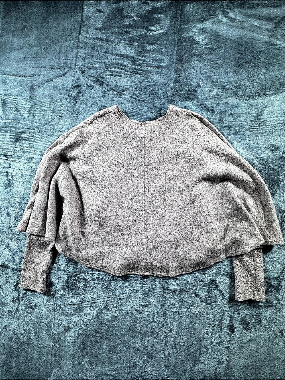 Zara Cape Poncho Sweater Layered Heather Super Soft Knit Women S Capelet